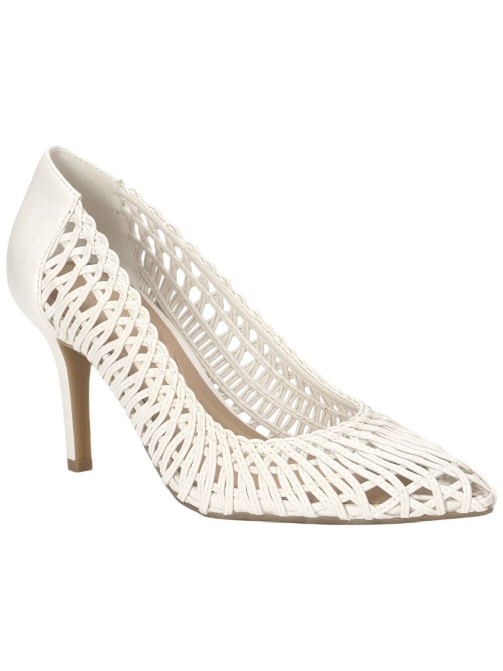 NWT INC International Concepts Zitah Woven Pointed Toe Pumps White Woven 9M